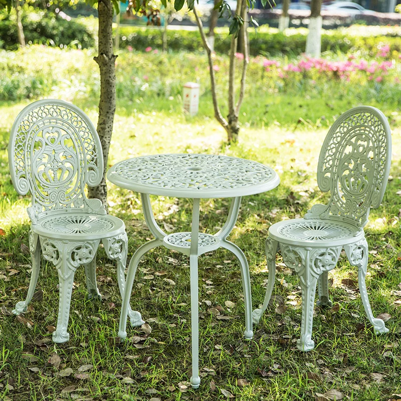 

Outdoor Garden Aluminum Alloy Tables And Chairs Removable Balcony Apartment Hotel Patio Furniture
