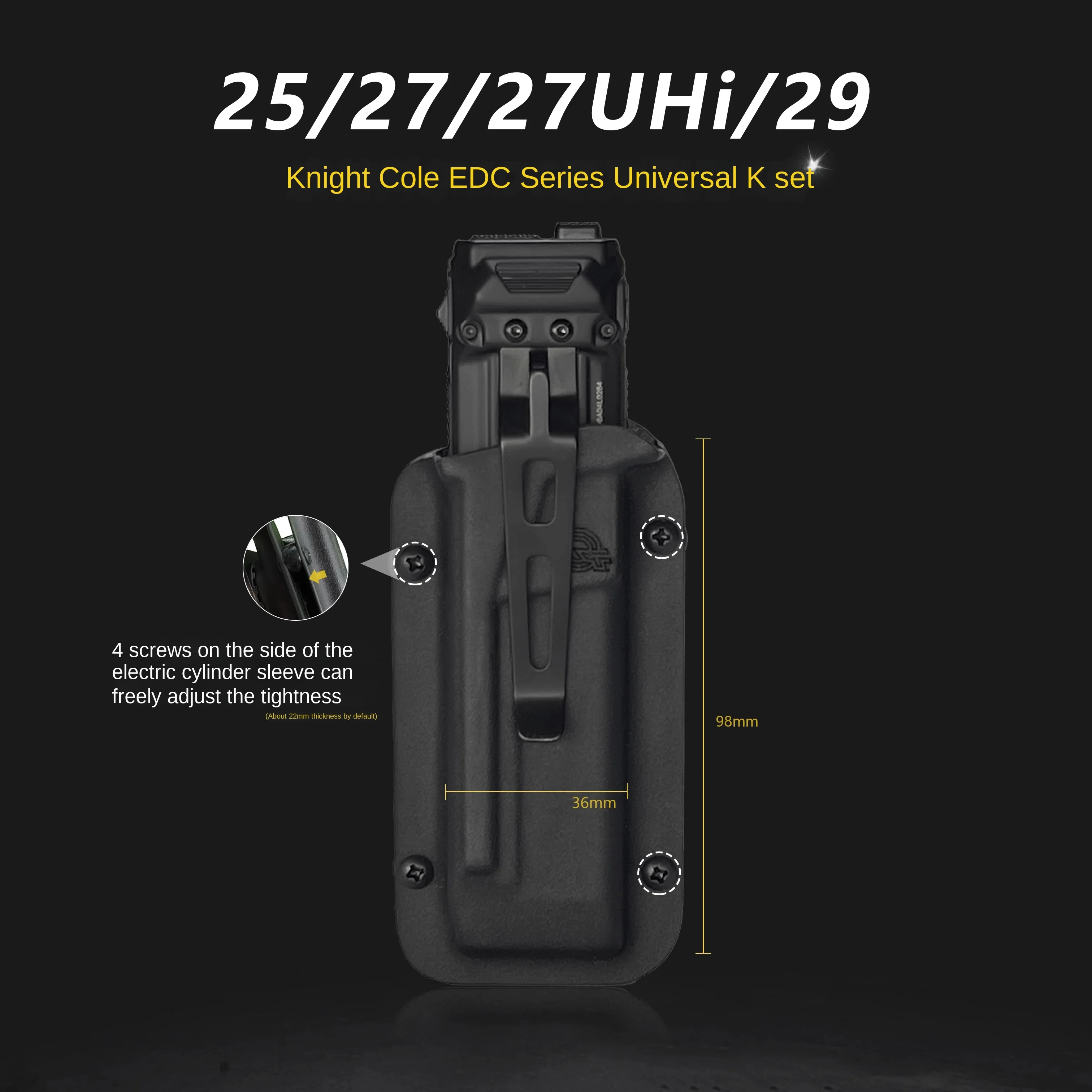 

Ножны из кайдекса для фонарика NITECORE EDC25/EDC23/EDC29/EDC27UHi