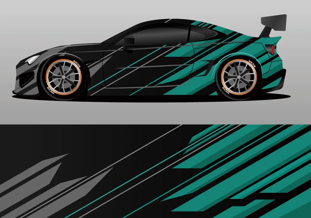 Виниловая наклейка с изображением фрагментов современный дизайн векторное