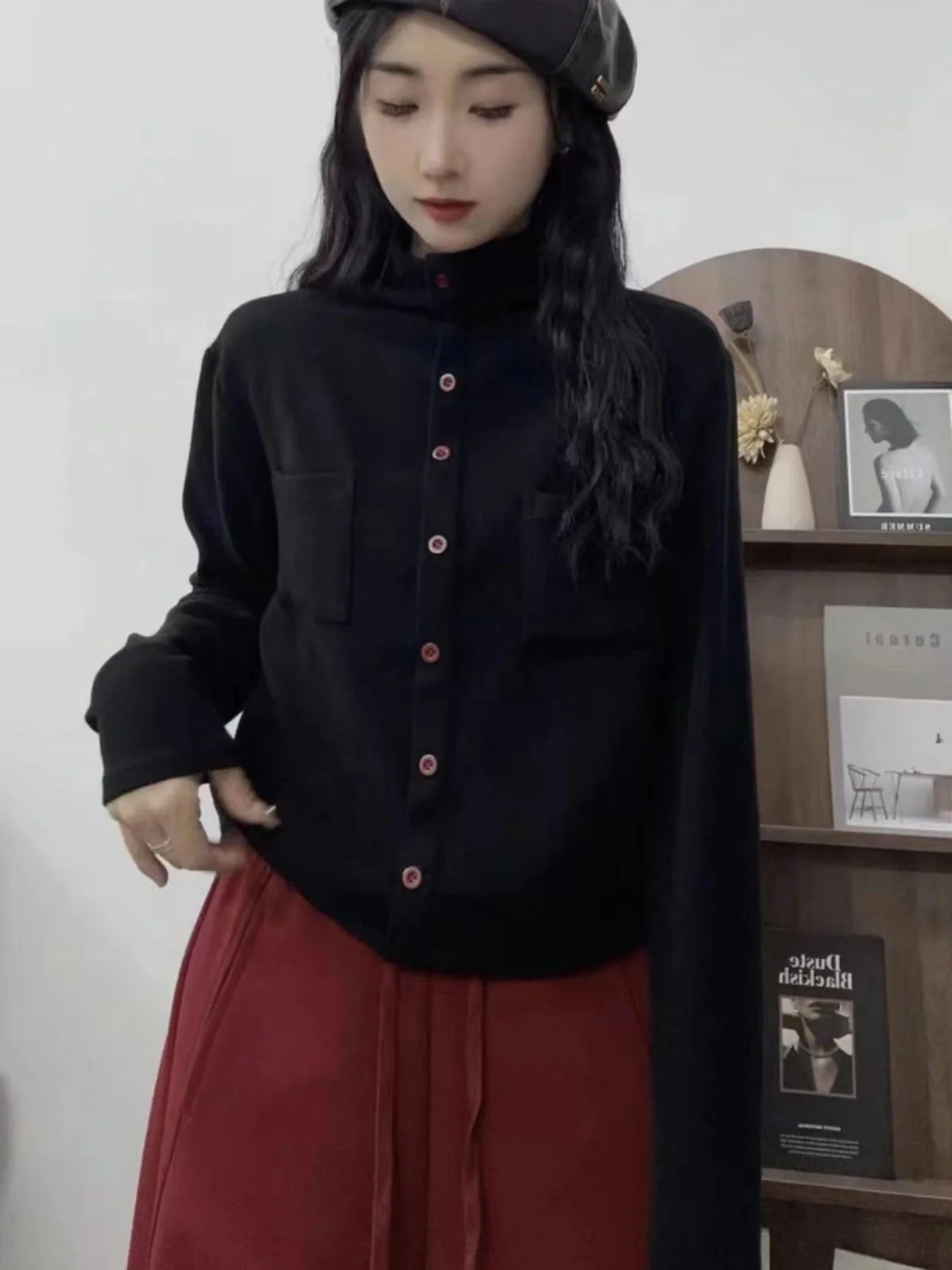 Single-Breasted Dralon Turtleneck Long sleeves Shirt Women 2024 Autumn and Winter Long Sleeve Warm Inner wear Bottoming Shirt...