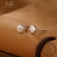 s925 silver vintage classic stud earrings for women designer trendy gift for girlfriend fashion round simple design