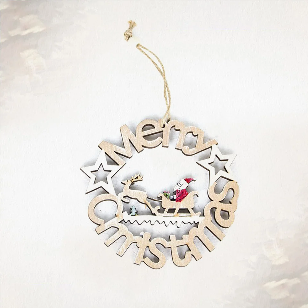 

1PC Pendant Decorative Christmas Deer Santa Claus Pattern Pendant Ornaments Listing for Christmas