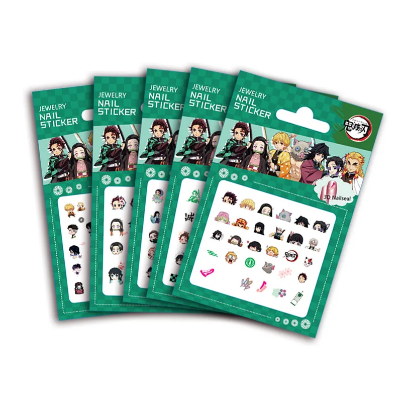 

Anime Demon Slayer New Nail Stickers Kawaii Kamado Tanjirou Kamado Nezuko Anime Peripheral Stickers