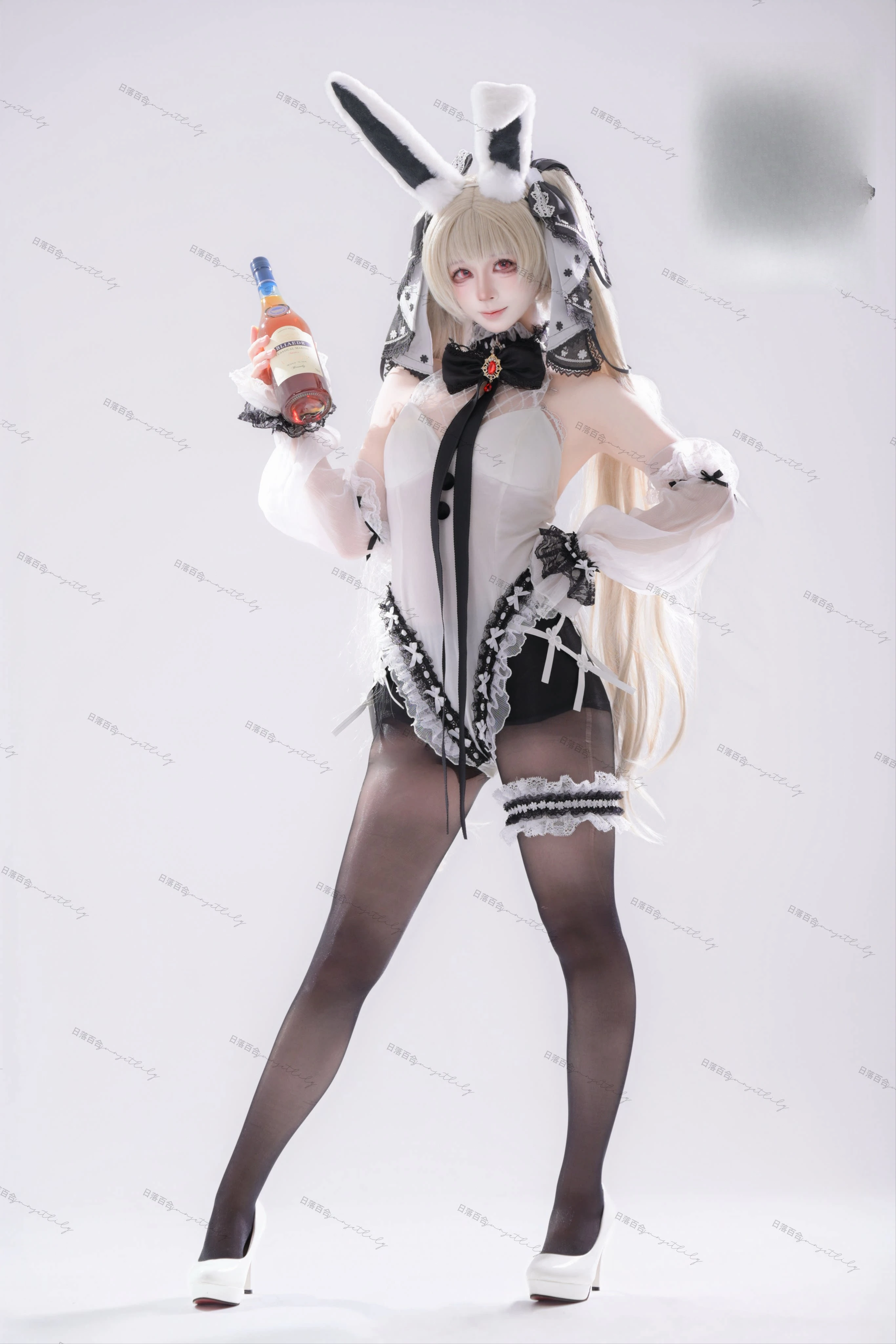 Костюм для косплея Azur Lane: Могущественная Девочка-Зайчик — сексуальный кружевной комбинезон для женщин, головной убор, носки, униформа для Хэллоуина и вечеринок. (art.: 3920dcc579b79) - 3920dcc579b79
