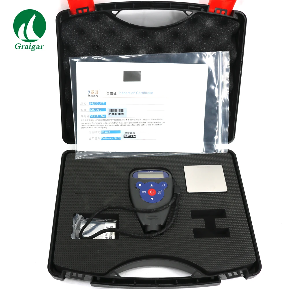 

WH-81 Digital Coating Thickness Gauge With F-type Probe Paint Thickness Tester 0-1250um