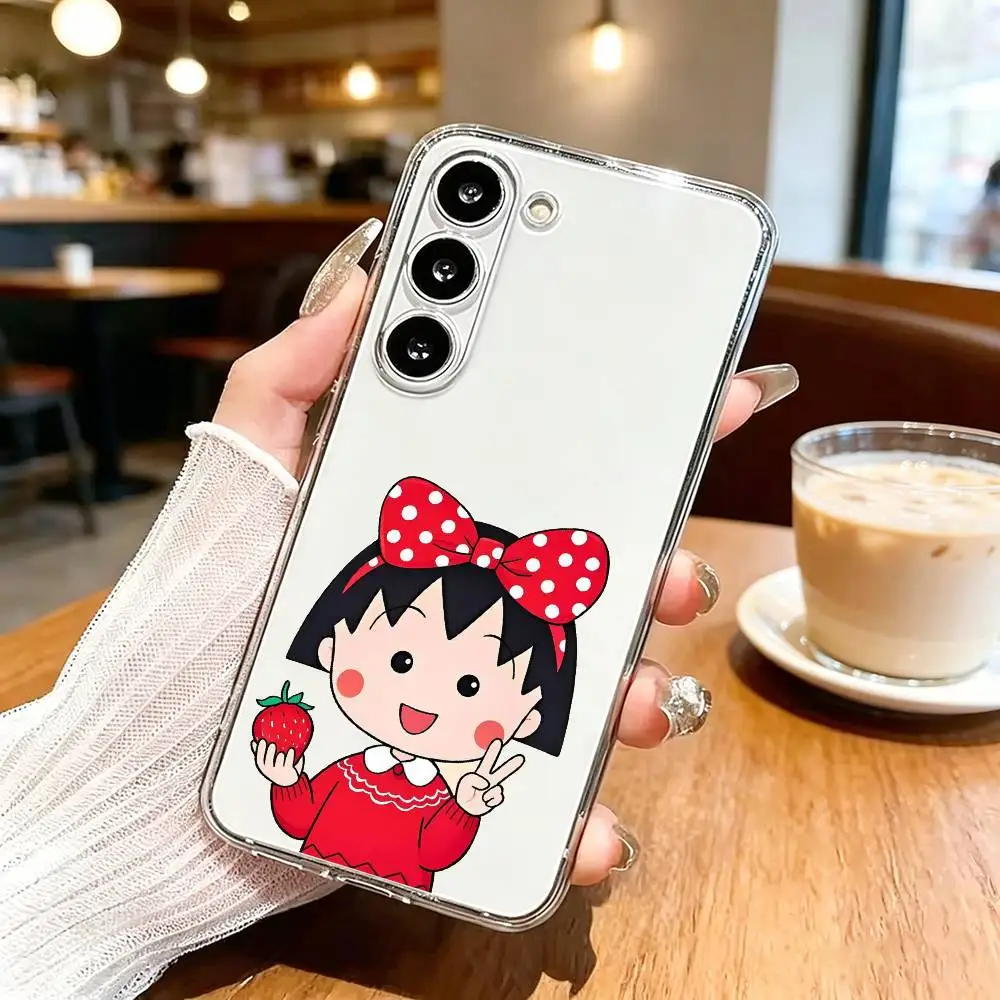 Фото Чехол для телефона C-Chibi Maruko-chan для Samsung A10,12,20,21S,30,31,40,50,51,52,70,71, прозрачный чехол №3