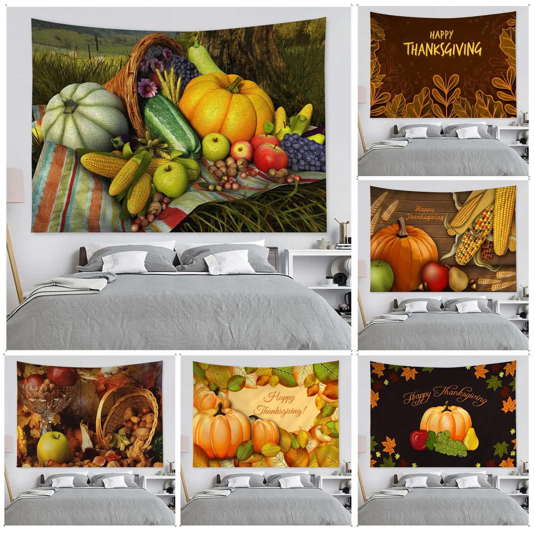

Thanksgiving Hippie Wall Hanging Tapestries Hanging Tarot Hippie Wall Rugs Dorm Wall Hanging Sheets