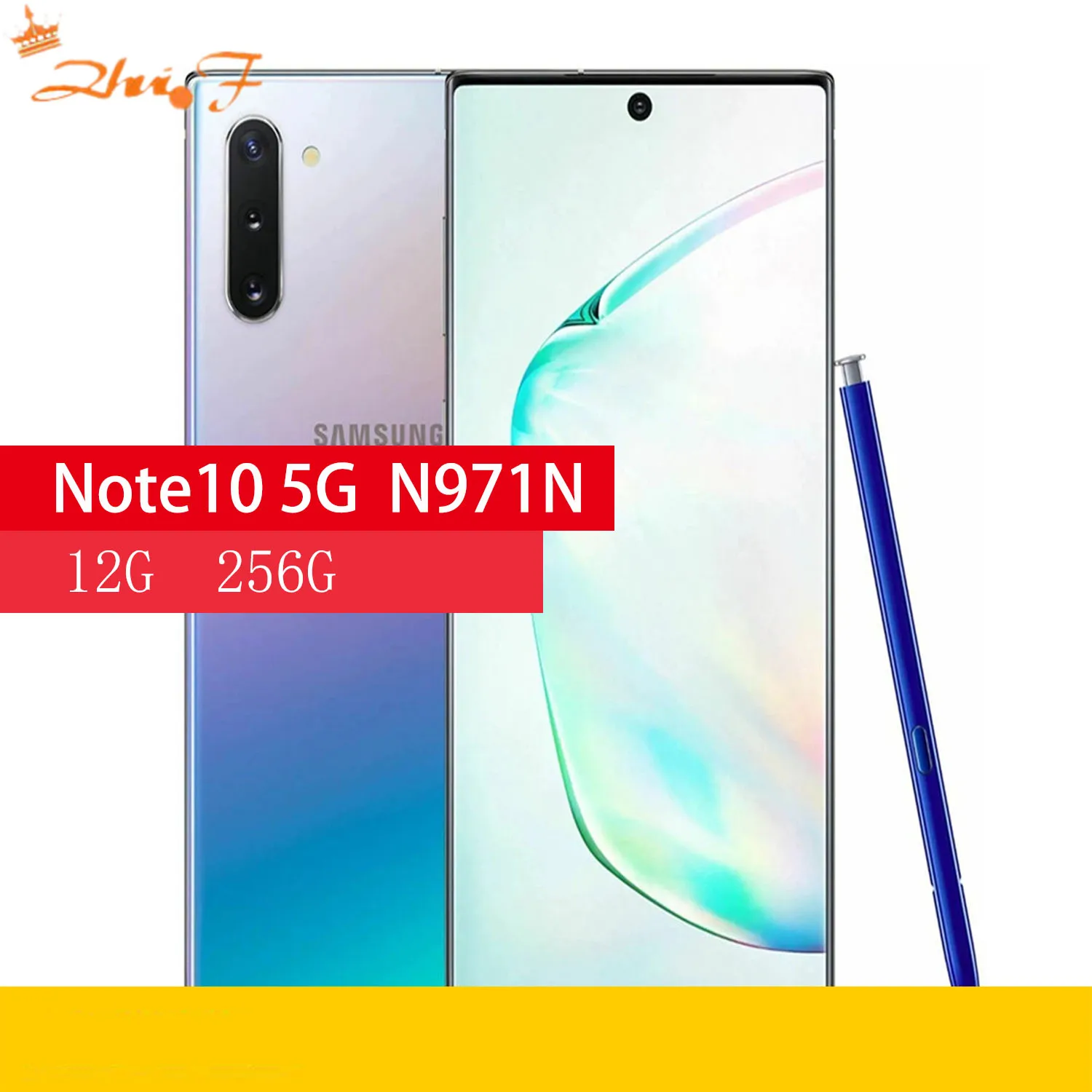 Оригинальный телефон Samsung Galaxy Note10 5G N971N 256 ГБ ROM 12 Гб RAM 16 МП с одной картой