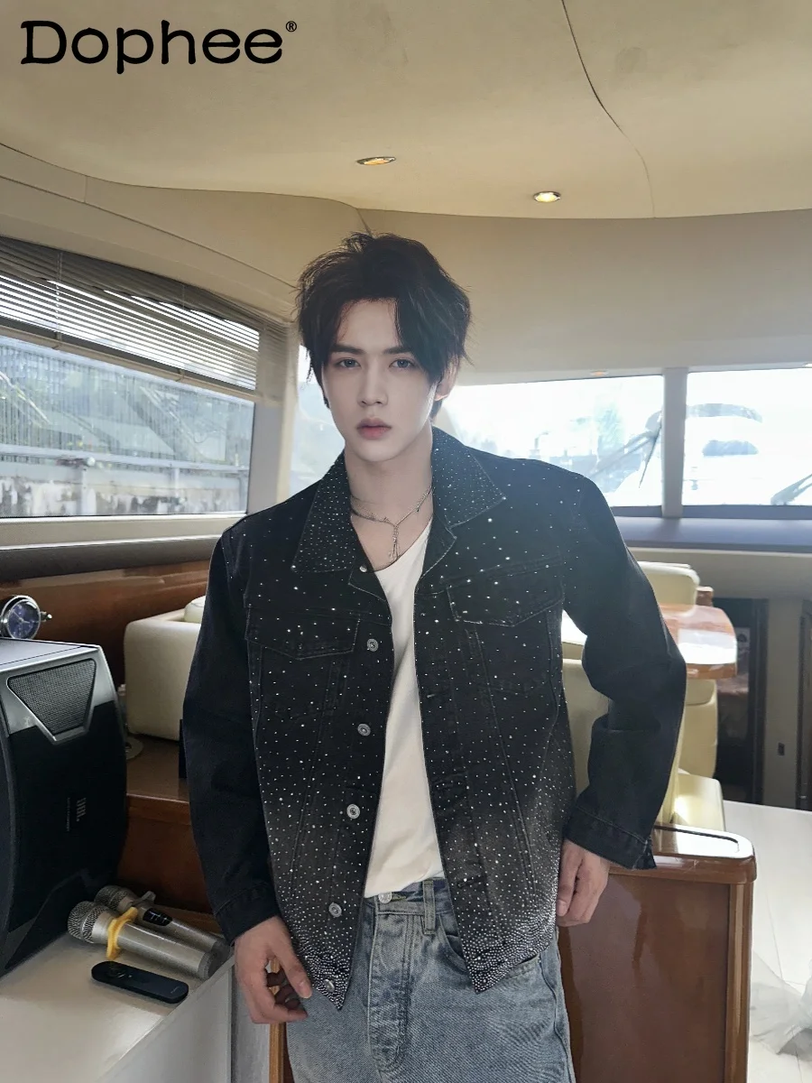 Мужская одежда Звездные Горячие технические джинсовые куртки мужские