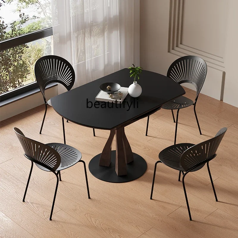 Выдвижной круглый ретро-квадратный и обеденный стол двойного назначения из