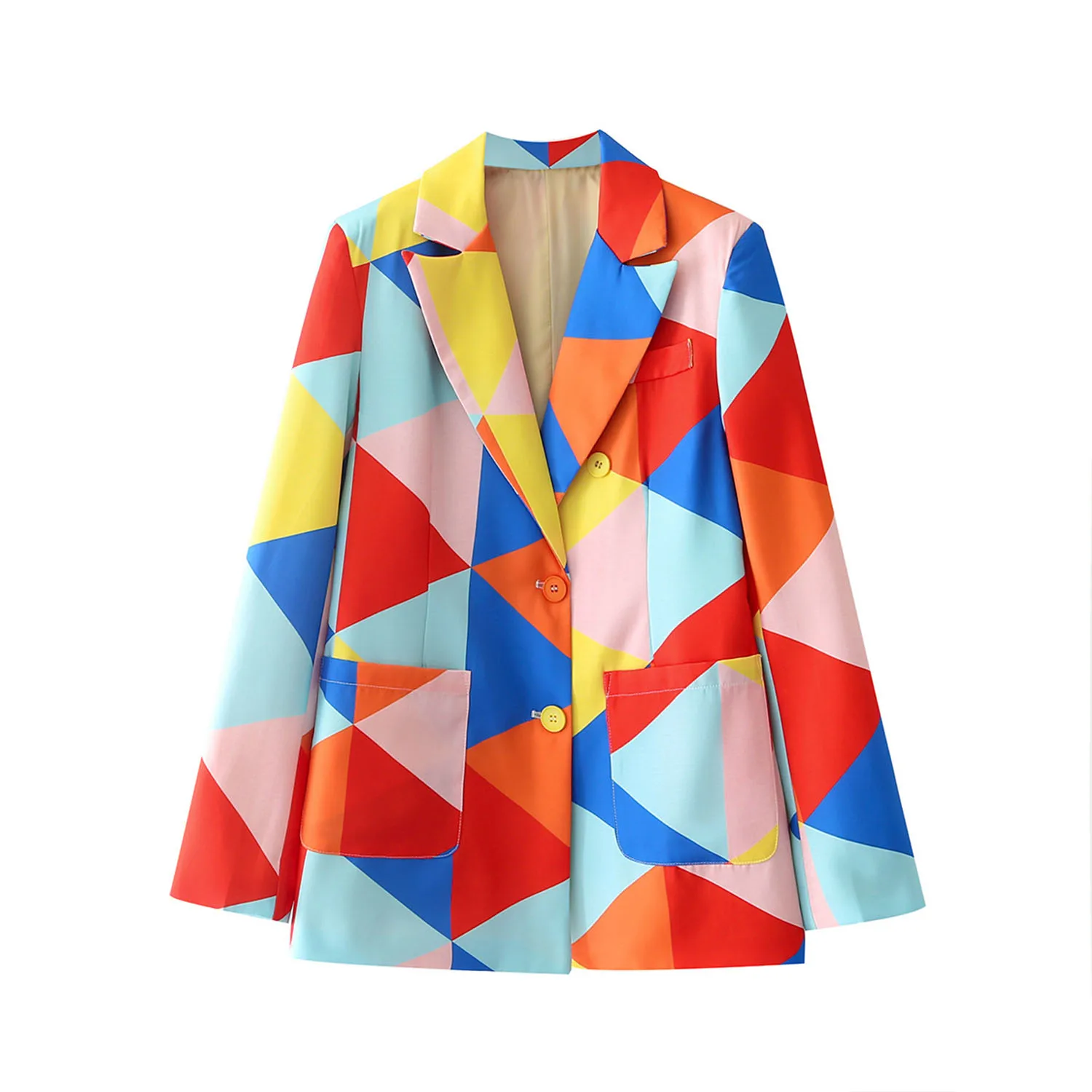 

Женский офисный пиджак, элегантные яркие пиджаки с длинным рукавом, однобортный прямой пиджак, 2023