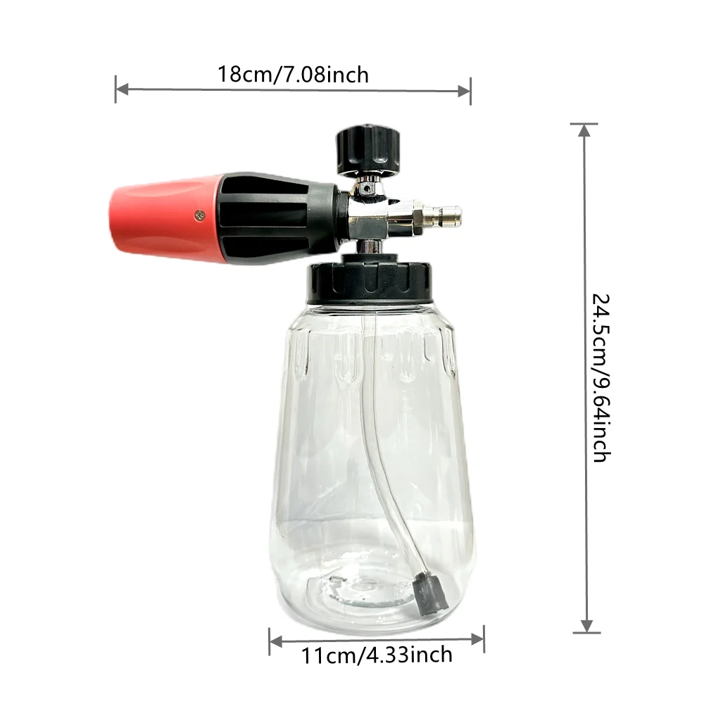 Пенная пушка высокого давления с быстрым подключением 1/4 дюйма регулируемая