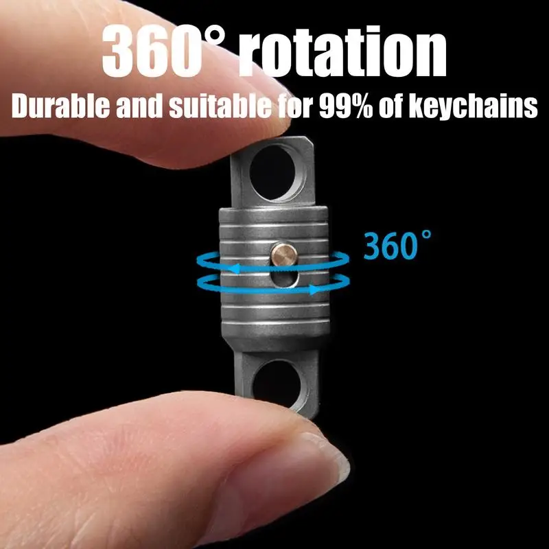 Титановый быстросъемный брелок для ключей сверхмощный двухсторонний