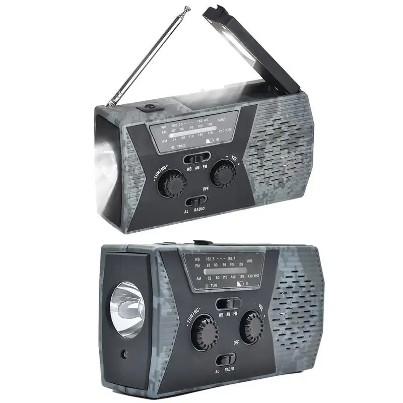 

Emergency Radio Portable Solar Hand Crank AM FM SW Weather Radio Cell Phone Charger 4000 MAh Power Bank Portable Radio For