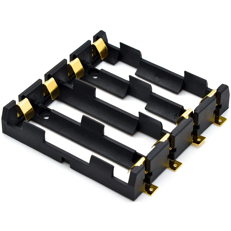 

MasterFire 15pcs/lot 3x 4x 18650 Battery holder smd smt Storage Box Shell With Bronze Pins 3 4 slots 18650 Batteries Case