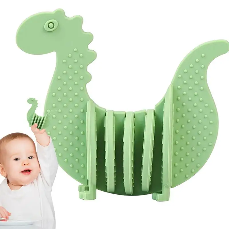 

Dinosaur Teethers For Babies Kids Silicone Kids Teether Kids Safe Silicone Teething Toy Kids Chew Toy Teething Relief Soothe Gum