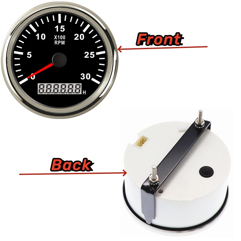 Высококачественные тахометры 0-3000 об/мин водонепроницаемые датчики Revolution 9-32 В