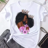women cartoon mother and daughter t shirt summer print lady t shirts top t shirt ladies womens graphic female tee white t shirt