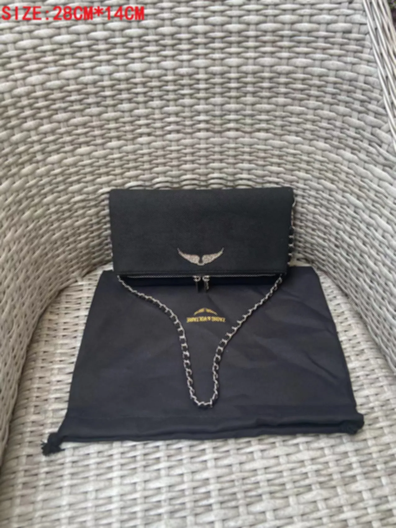 

Luxury Classics Zadig Bag Designer Brand Women Wings Classic Bag Vintage Black Rocky Studded Shoulder Crossbody Party luxury Bag