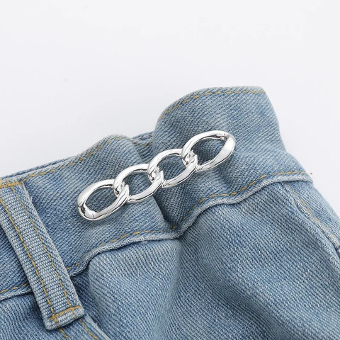Простой Съемный зажим для брюк Регулируемая пряжка для талии без гвоздей металлические булавки для девочек затяжка для джинсов