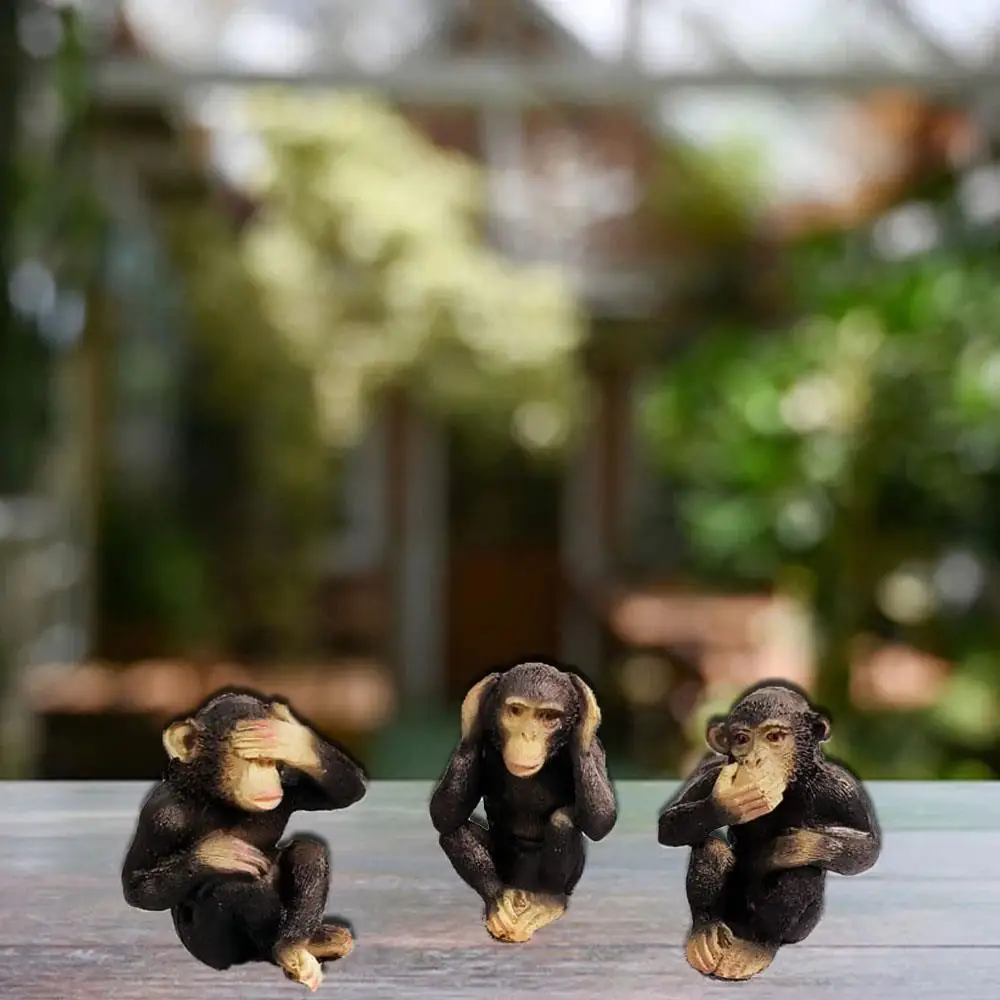 

Decorative 3 PCs Monkey Figurine Decorative Gift
