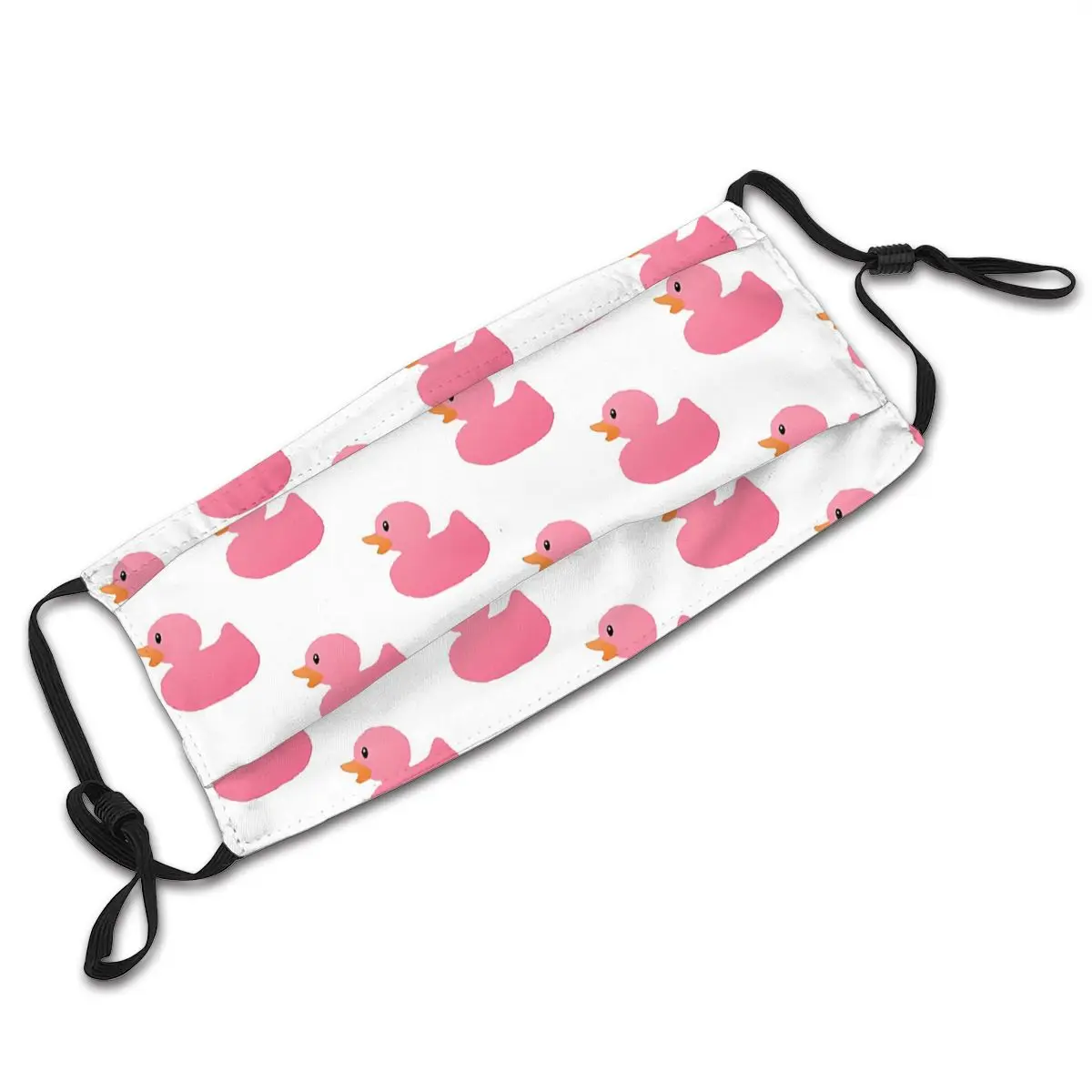 Pink Adult Mask Rubber Duck Adjustable Wasbaar Pattern Cotton Respirator With Filters |