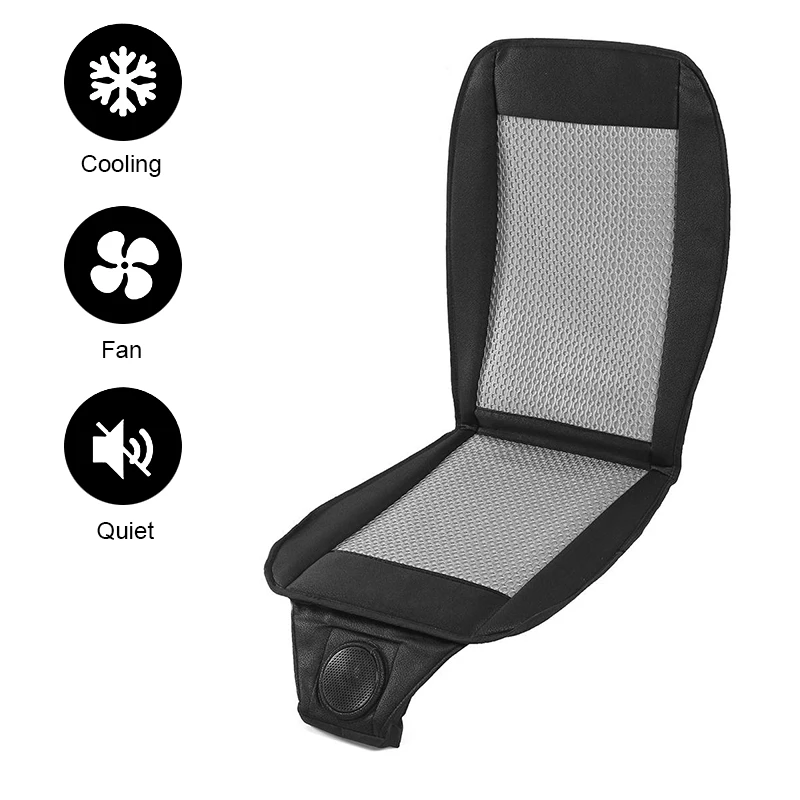 12V Summer Cool Ventilation Cushion Car Cushion Cooling Seat Air Fan Massage Seat Air Conditioning +Cigarette Lighter Controller images - 6