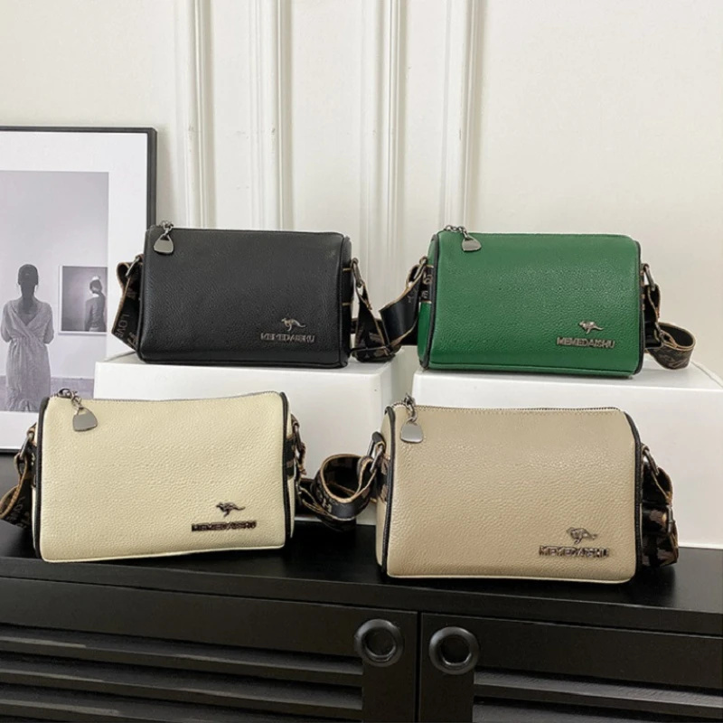 2023 New Genuine Leather Crossbody Bag for Women Fashion Female Cowhide Shoulder Bag Luxury Designer Handbag Women's Pillow Bag