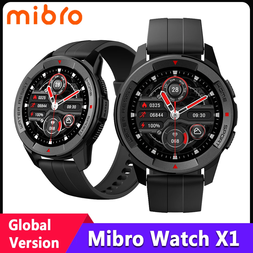

Mibro X1 Smart Watch Men 1.3" AMOLED 5ATM Waterproof Sport Watch Fitness Tracker Heart Rate Blood Oxygen SpO2 Monitor