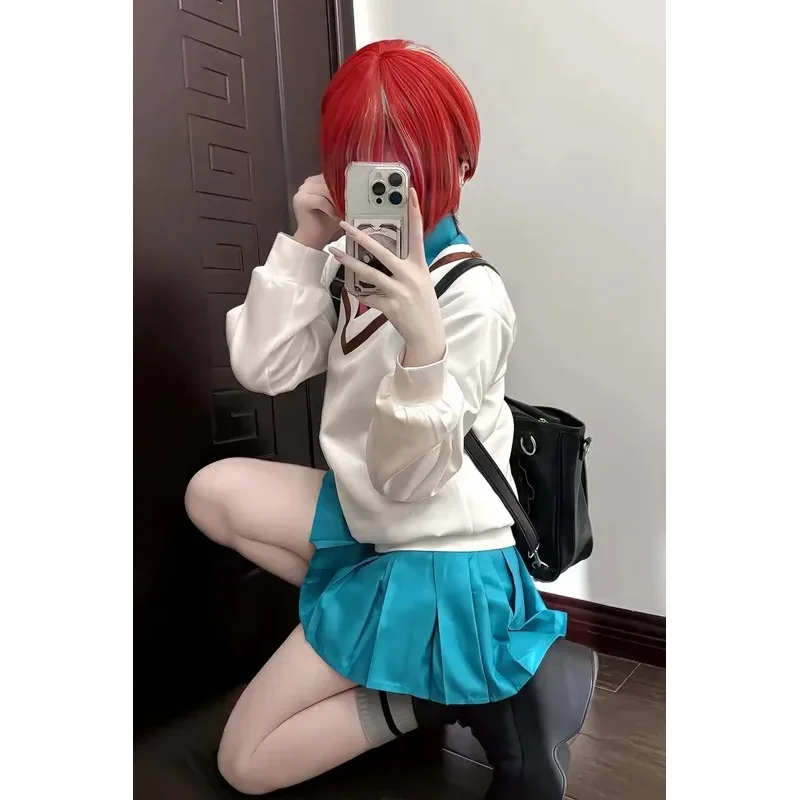 Фото Костюм для косплея RGD4 Anime Amate Yuzuriha Nyaan: школьная форма JK, платье, парик, повседневный костюм Шуши Ито (топ, брюки), наряд на Хэллоуин DP[7/ №5