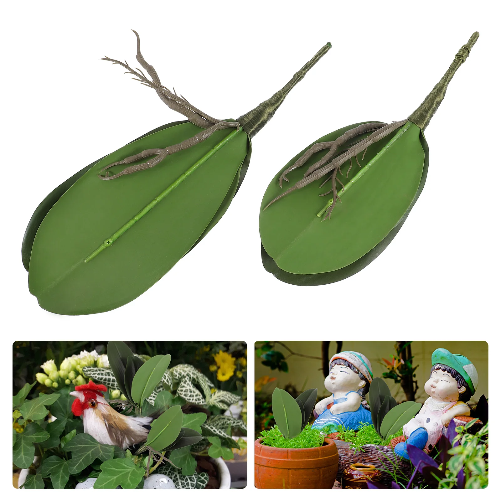 

Orchid Leaves Leaf Artificial Orchids Faux Phalaenopsis Picks Cymbidium Arrangement Greenery Fake Stem Simulation Green Flower