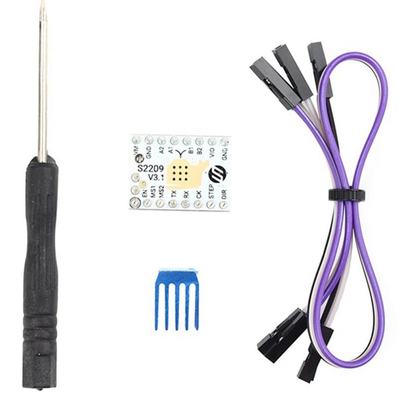 

Запчасти для 3D-принтера TMC2209 V1.2 Драйвер шагового двигателя совместим с SKR V1.3 SKR Mini E3 Board/MKS GEN L V2.0/ I3 Board