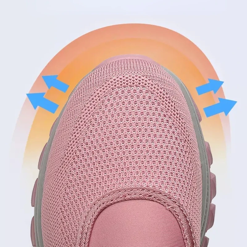 Men Mesh Comfortable Walking Shoes Unisex Slip-on Soft Sneaker Lightweight Women Casual Sneakers Breath Female Male Footwear