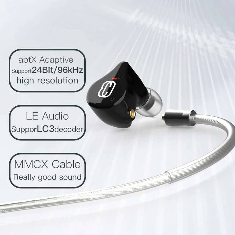Фото Наушники BGVP Q3 Dual Mode Bluetooth TWS с гибридной технологией DD + BA, беспроводные внутриканальные наушники с поддержкой AptX Adaptive и портом MMCX. №3
