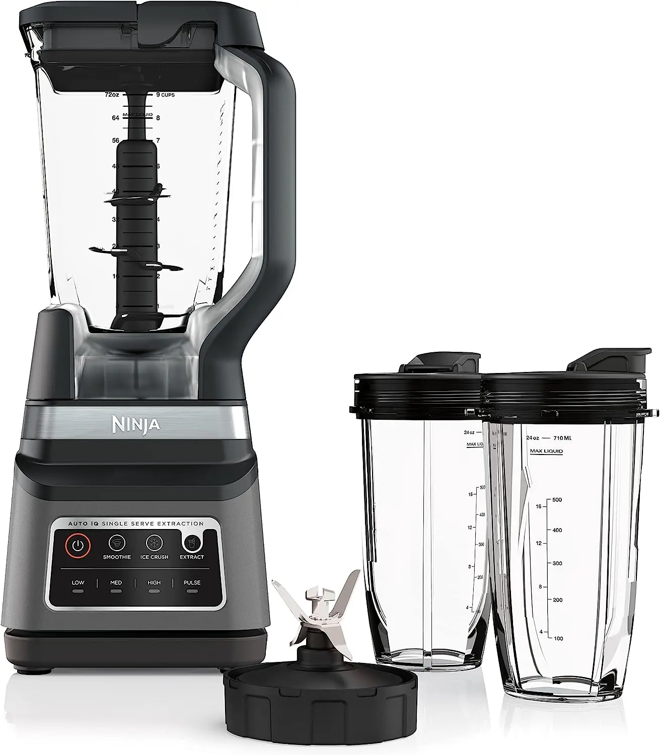 

BN751 Professional Plus DUO Bender, 1400 Peak Watts, 3 Auto-IQ Programs for Smoothies, Frozen Drinks & Nutrient Extractions,