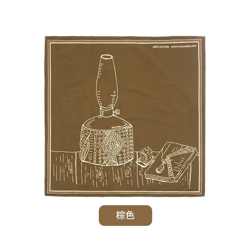 

Маленькое квадратное полотенце Naturehike с атмосферным узором, салфетка для пикника, изысканная скатерть для кемпинга, аксессуары для резинки для волос