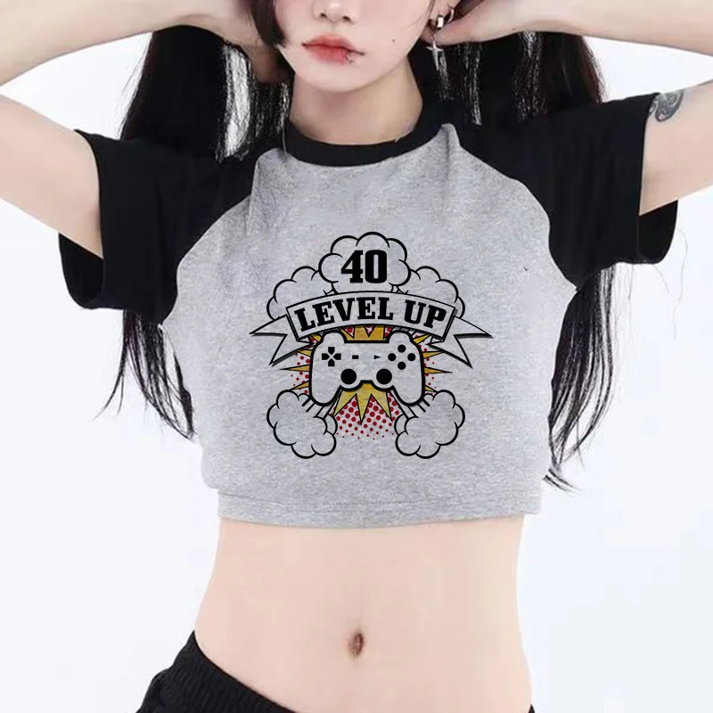 

Men's vintage goth yk2 crop top Female aesthetic cute trashy vintage clothing tshirt