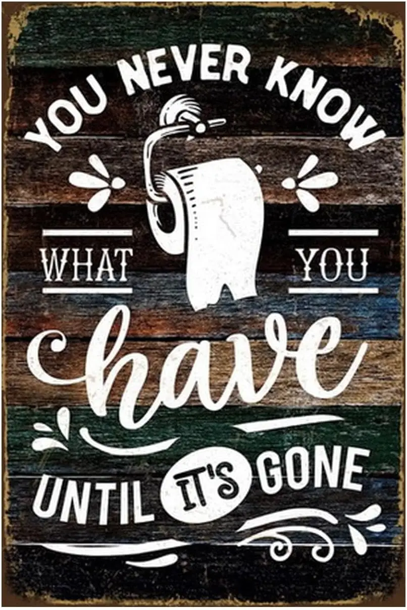 Ретро забавная уборная жестяная вывеска металлический постер для ванной