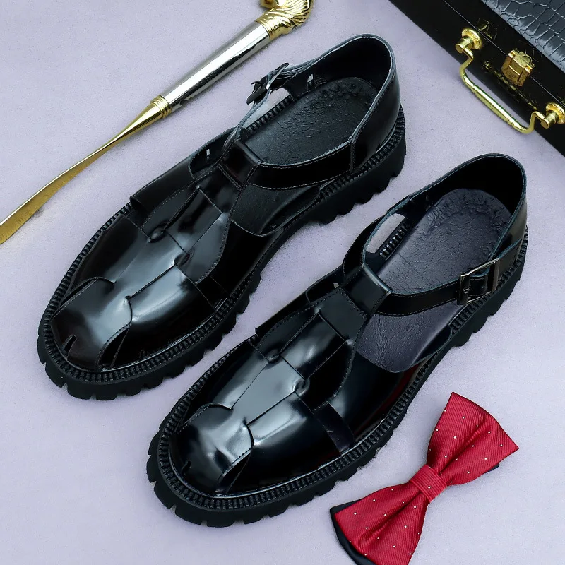 Новые летние сандалии мужские Мужская роскошная дизайнерская обувь