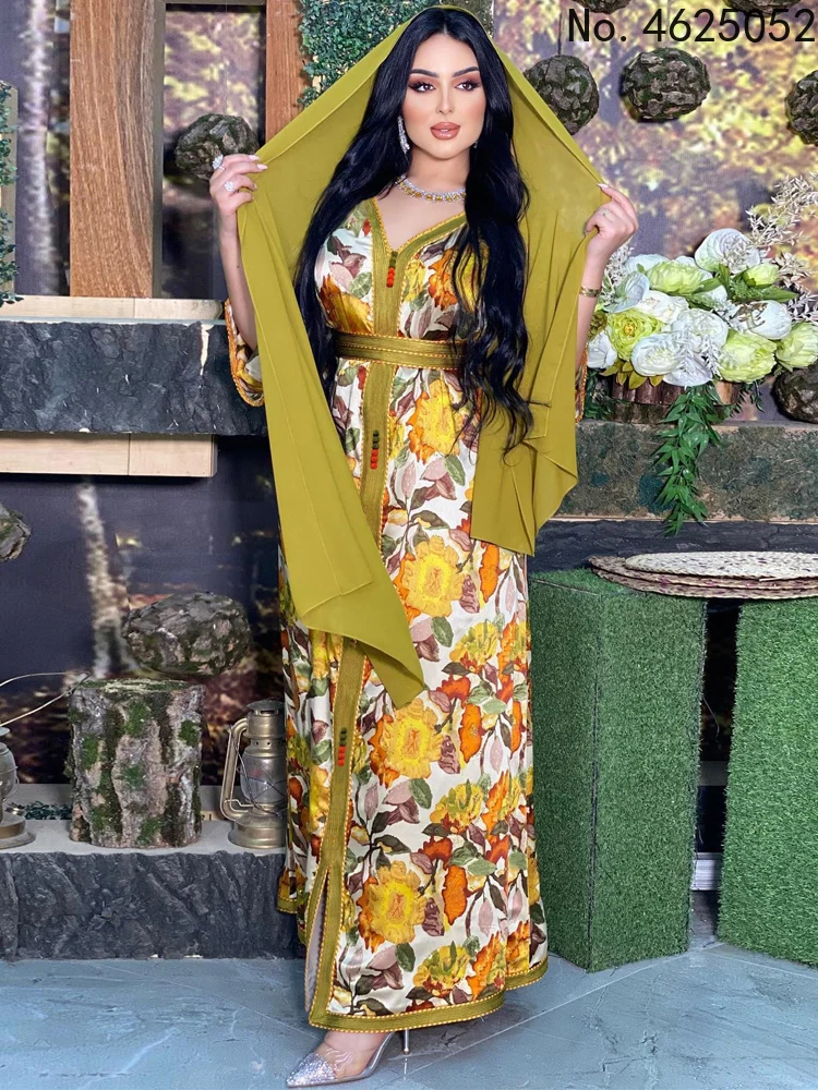 

Muslim Fashion Hijab Abaya Women Dubai Luxury Moroccan Wedding Caftan Kimono Femme Musulmane Islamic Clothing Arabic Dresses