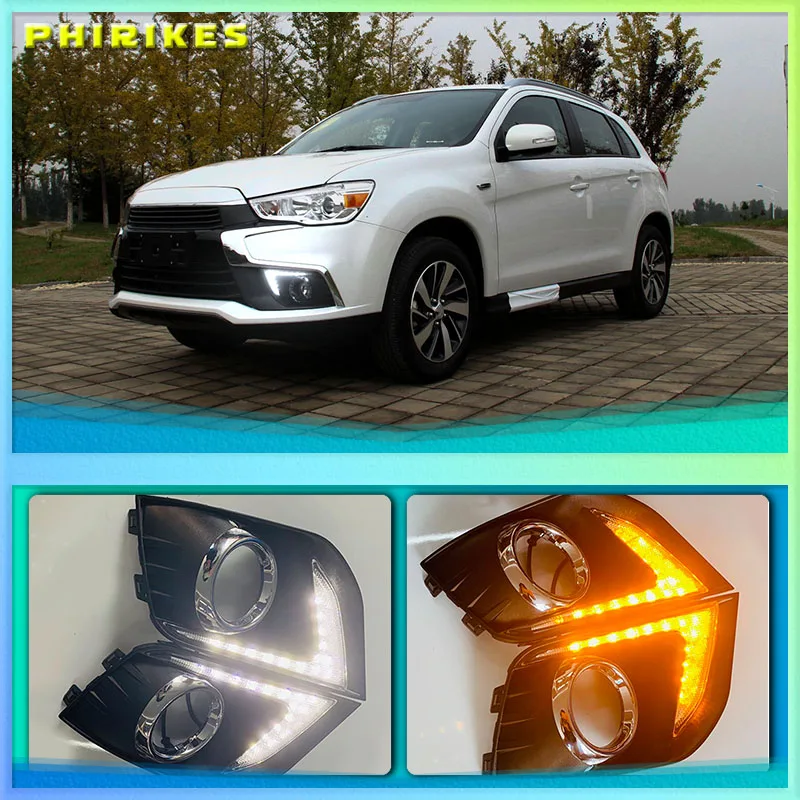 Светодиодные дневные ходовые огни для Mitsubishi Outlander Sport ASX RVR 2016 2017 2018 2019 DRL