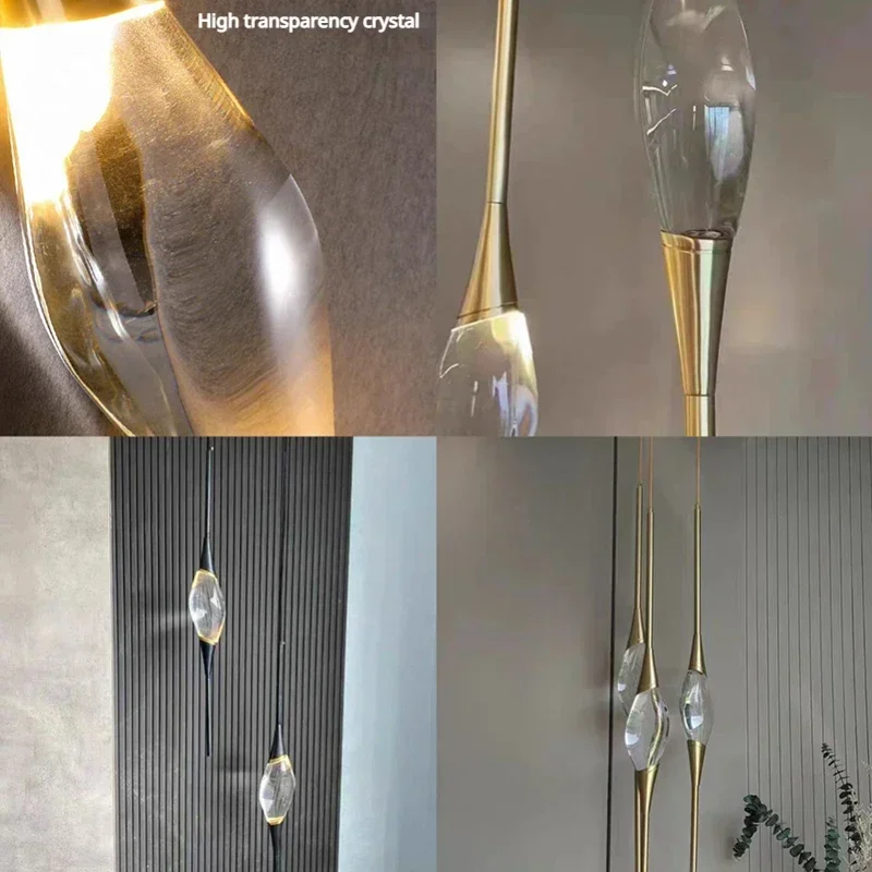 Украшение дома скандинавские потолочные люстры латунные кристаллы современные