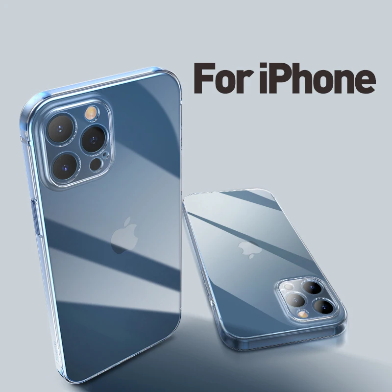 

Phone Case For iPhone 12 11 13 Pro Max Mini Back Case Full Lens Protection Cover For iPhone 13 Transparent Case Cover