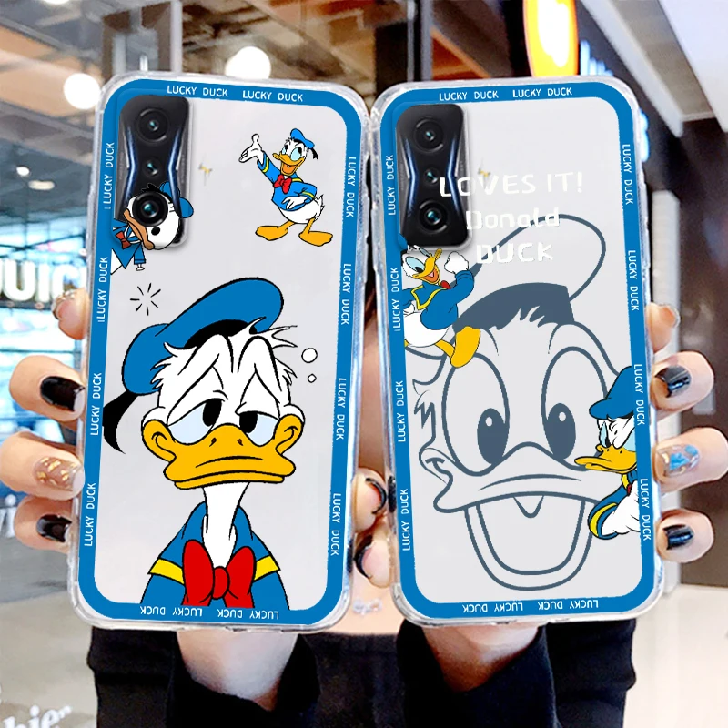

Disney Donald Duck Cute Transparent Phone Case For Xiaomi Redmi K60 K50 K40 Gaming K30 K20 A1 Pro 5G 12C 11 10X 9T 9