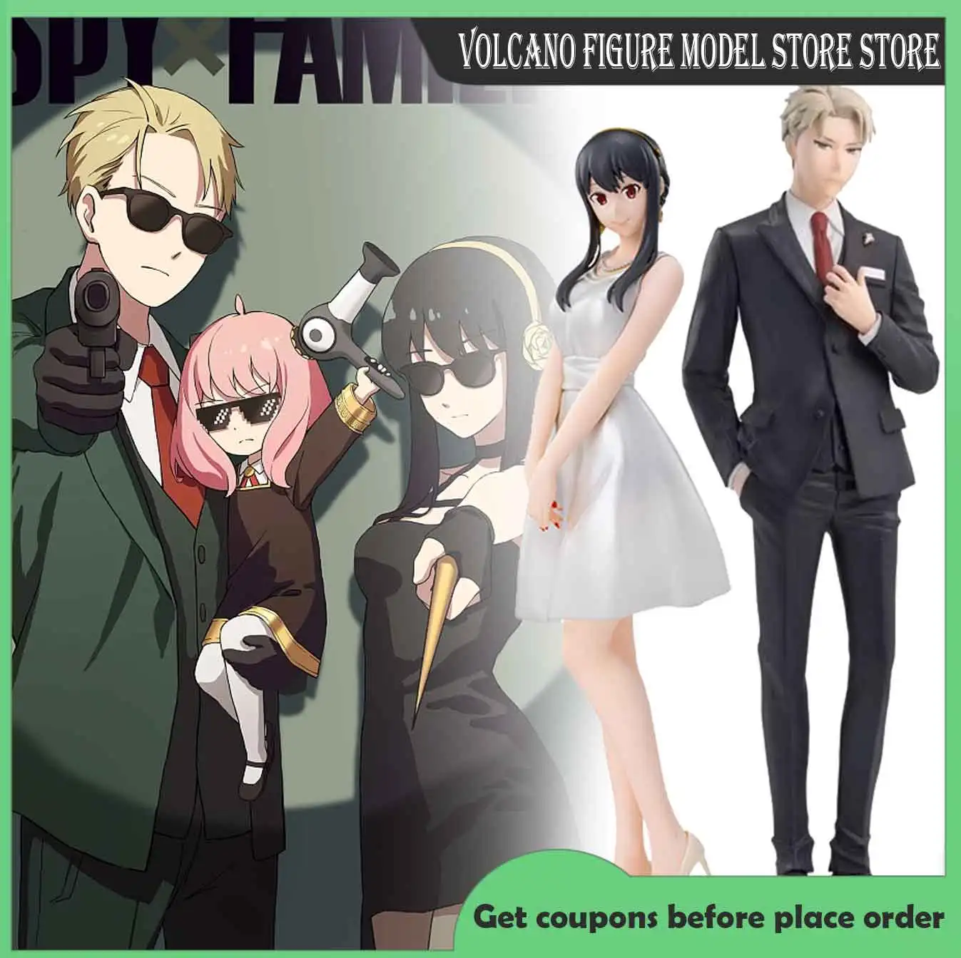 

Genuine SPY×FAMILY Yor Forger Loid Forger Party Dress Scenery Figure