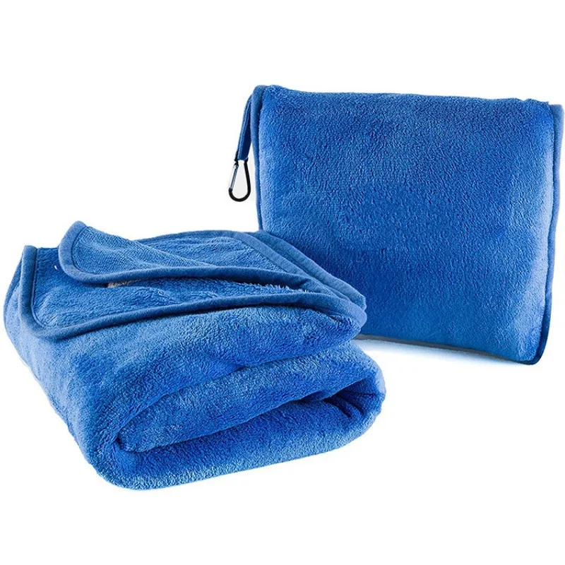 

Multi-functional Blanket Checkered Pattern Solid Color Blanket for Sofa Portable Flannel for Travel Cozy Useful Things for Home