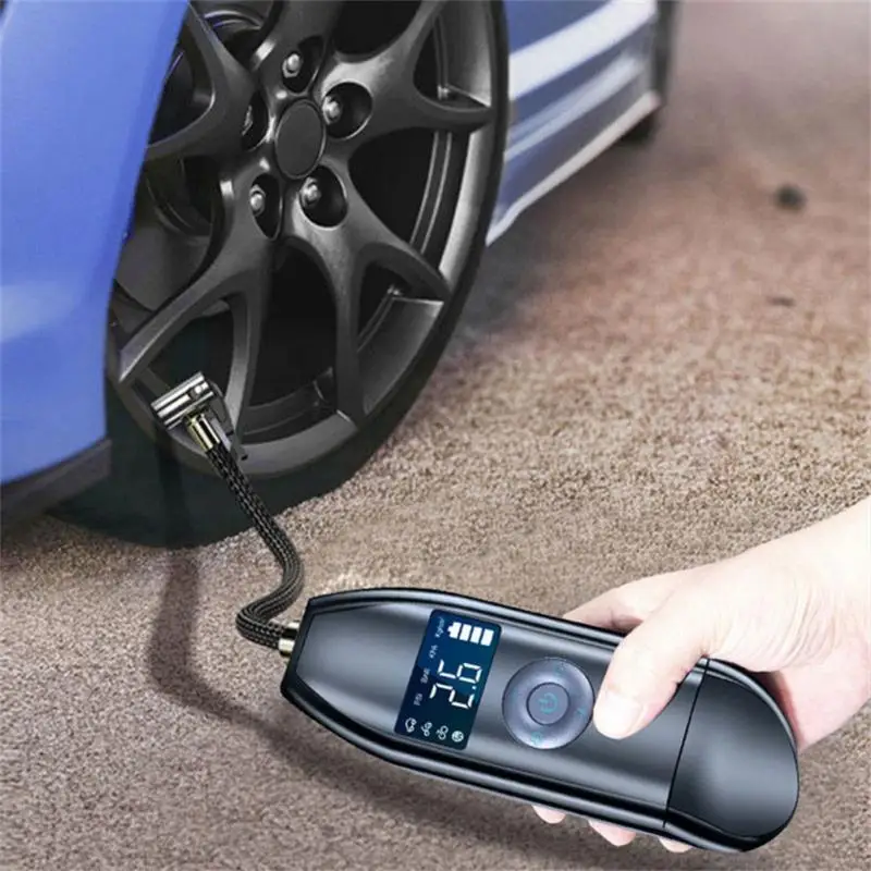 

12V 120PSI Rechargeable Air Pump Tire Inflator Cordless Portable Compressor Digital Car Tyre Pump For Car Bicycle Tires Balls