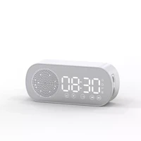digital bluetooth compatible 5 0 speaker wireless mirror alarm clock multi function portable fm radio music alarm clock