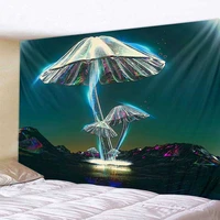 3d printed mushroom tapestry unreal art wall hanging hippie colorful art tapiz home bedside decor room background cloth sheet