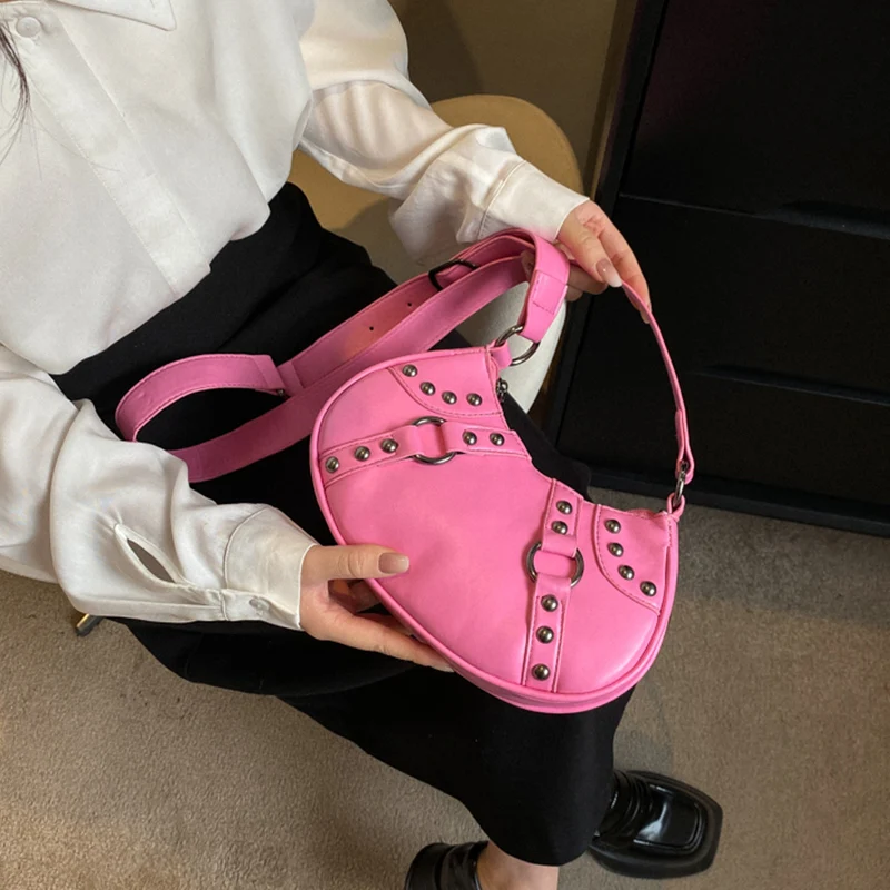 

Брендовые сумки через плечо с заклепками для женщин, маленькая сумка-мессенджер из искусственной кожи, Бесплатная доставка, женская сумка через плечо, сумки с регулируемым ремешком